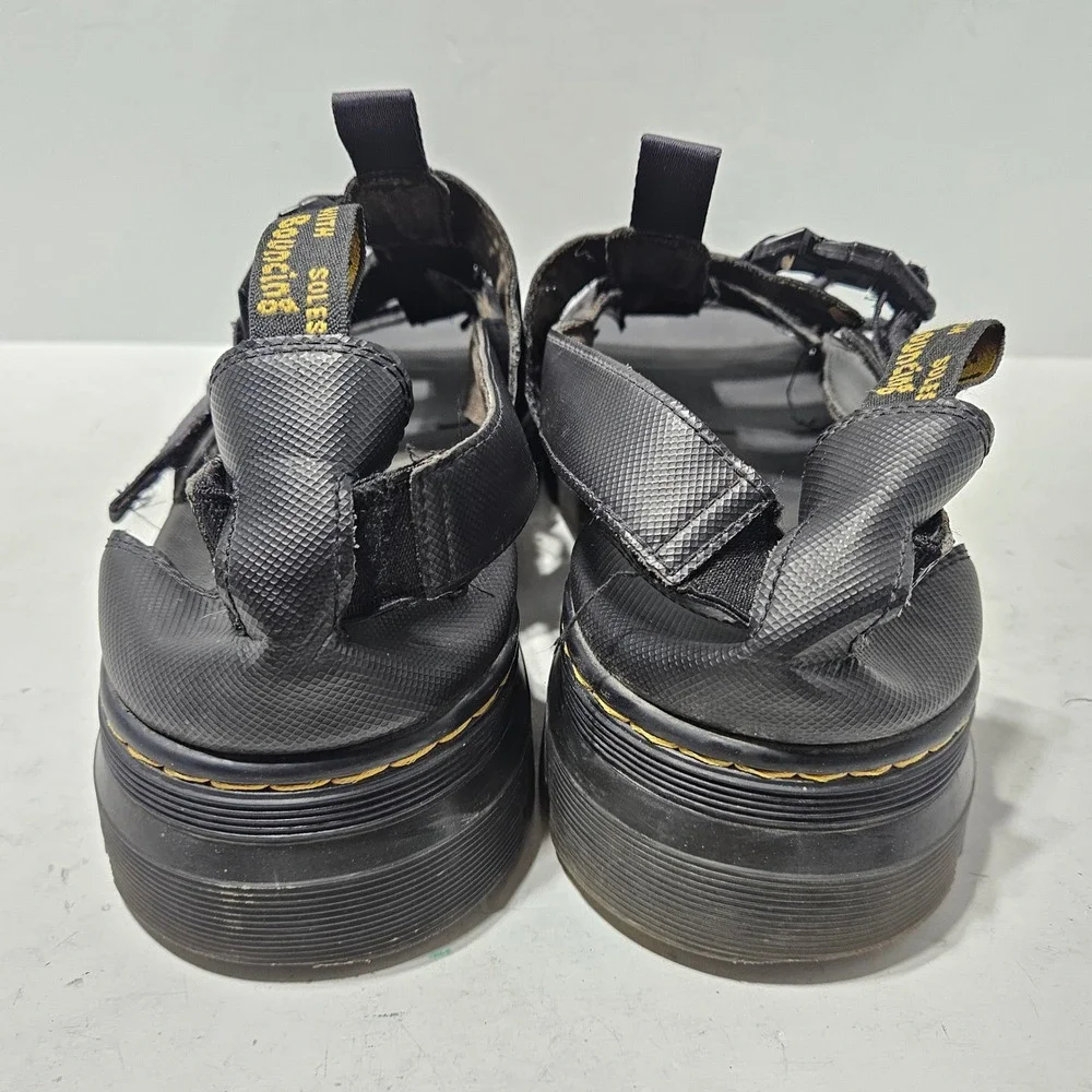 Dr. Martens Pearson Sandals Mens 14 Black Utility Strap Buckle AirWair
